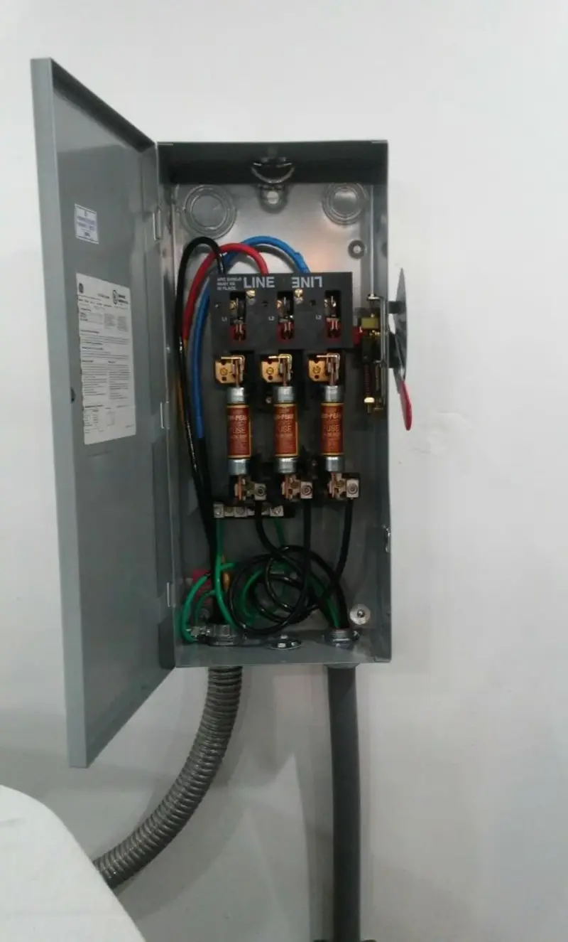 Three-phase disconnect switch installed for Electrical Wiring & Rewiring in Solebury